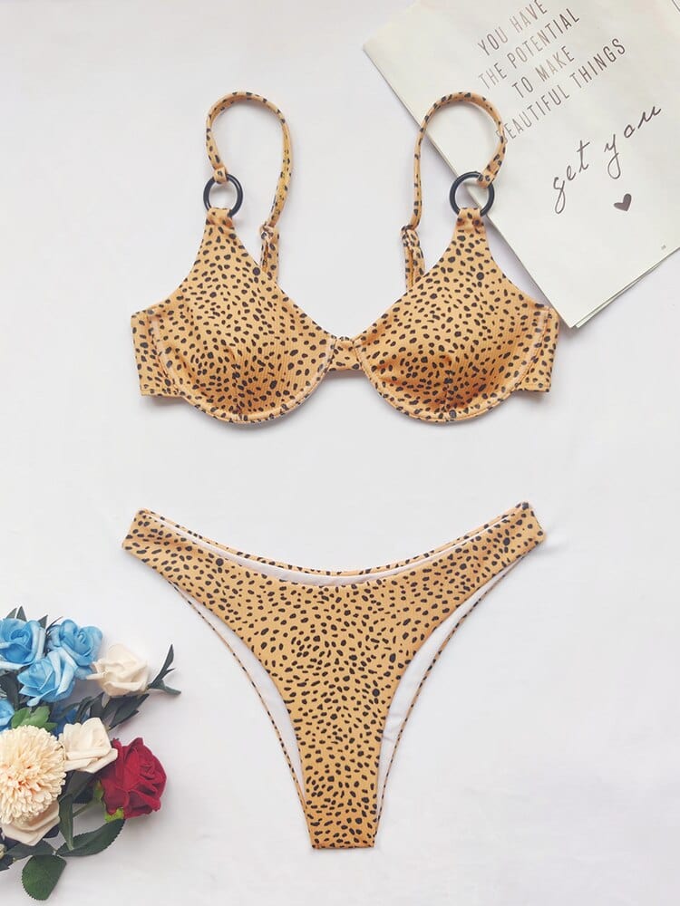 Bikini imprimé léopard de style balinais Ibiza Vibe