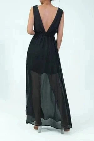 Robe bohème romantique noire Ibiza Vibe