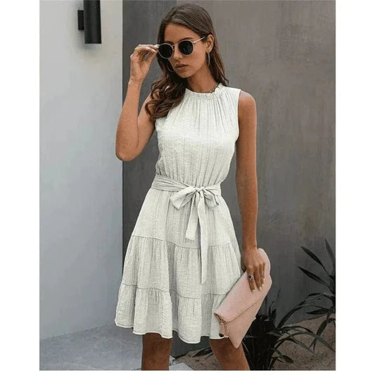 Robe courte chic bohème blanche Ibiza Vibe