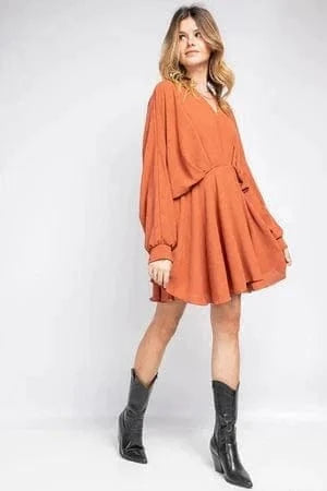 Robe courte de campagne à manches longues Ibiza Vibe