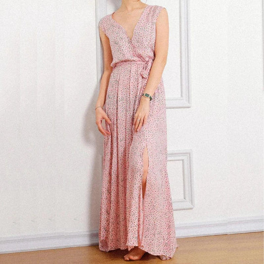 Robe d'invitée de mariage rose chic Ibiza Vibe