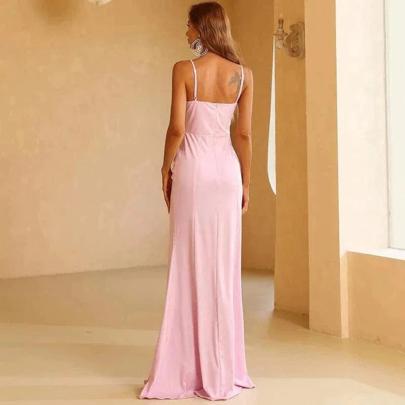 Robe de cocktail rose chic Ibiza Vibe