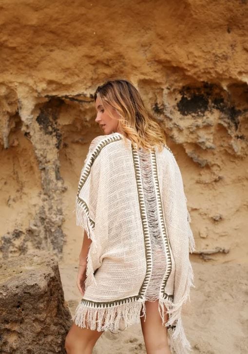 Robe de plage aérienne bohème blanche Ibiza Vibe
