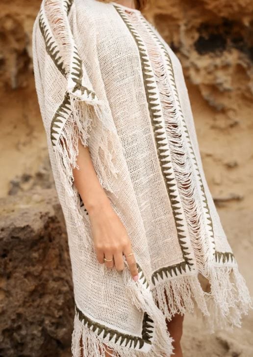 Robe de plage aérienne bohème blanche Ibiza Vibe