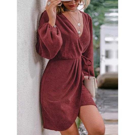 Robe de plage rouge bordeaux Ibiza Vibe