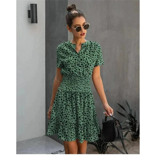 Robe décontractée verte Ibiza Vibe
