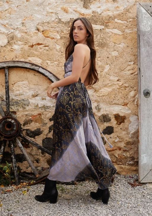 Robe longue chic Dark bohème Ibiza Vibe