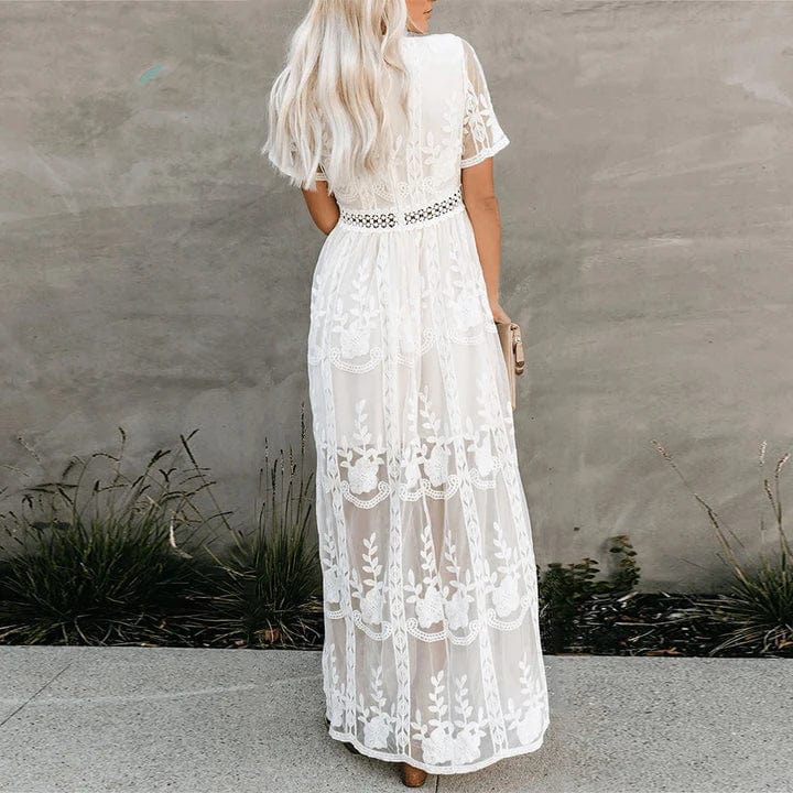Robe longue en dentelle bohème Ibiza Vibe