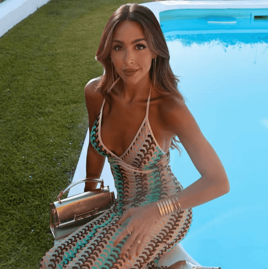 Robe longue hippie au crochet Ibiza Vibe