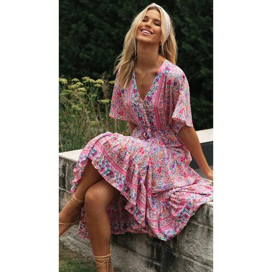 Robe longue style Country bohème Ibiza Vibe