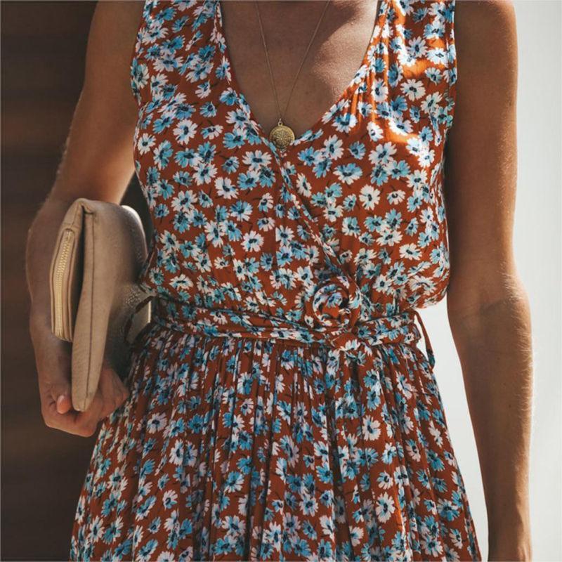 Robe Maxi bohème Chic à Fleurs Ibiza Vibe