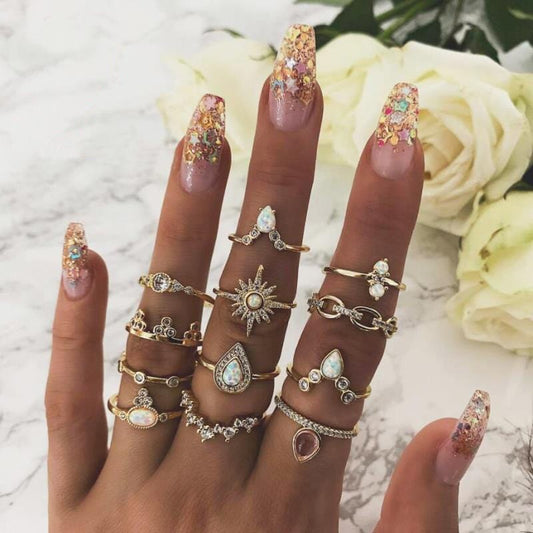 Bague bohème de rêve sertie de pierres Ibiza Vibe