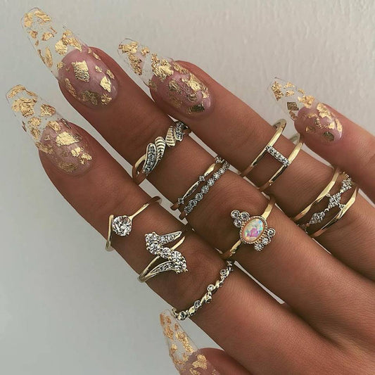 Bagues en or serties de petits et grands diamants Ibiza Vibe