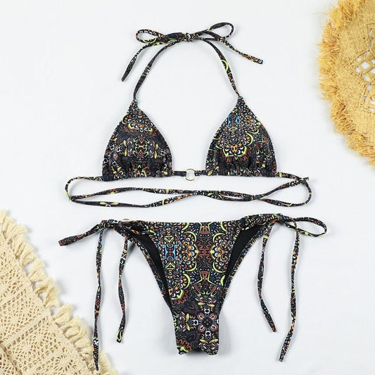 Bikini bohème marron style bohème Ibiza Vibe