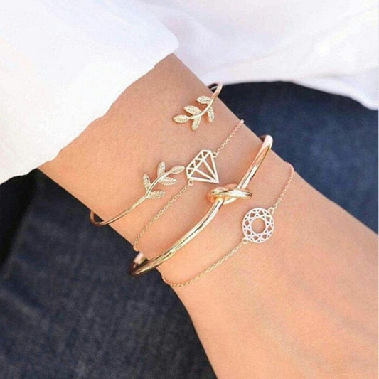 Bracelets en or sertis d'une breloque en diamant Ibiza Vibe