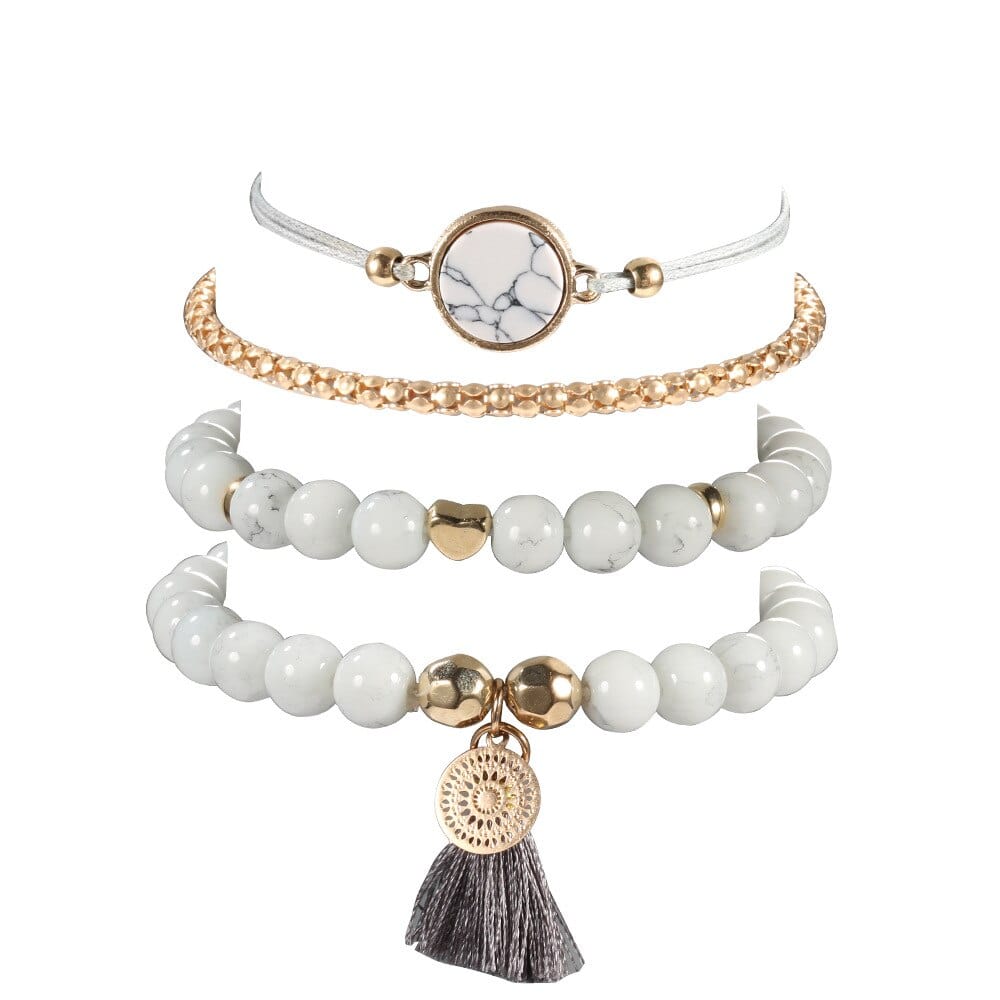 Ensemble de bracelets en marbre Ibiza Vibe