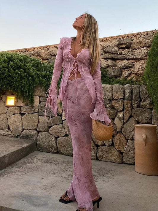 Ensemble de style bohème aérien et estival Ibiza Vibe