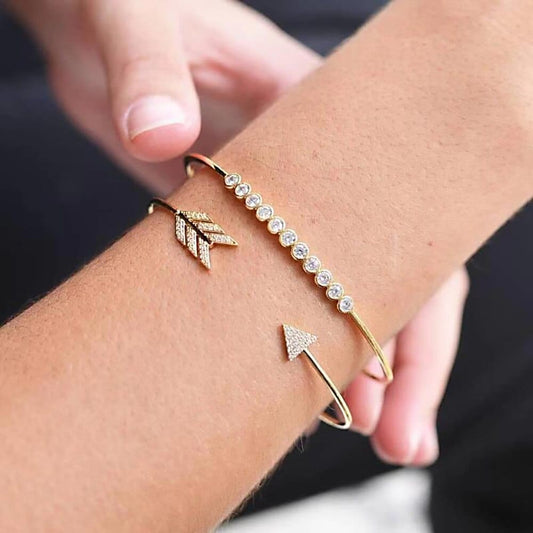 Mini bracelets d'été sertis de flèches et de diamants Ibiza Vibe