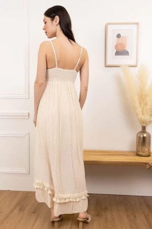 Robe bohème au crochet à bretelles spaghetti Ibiza Vibe