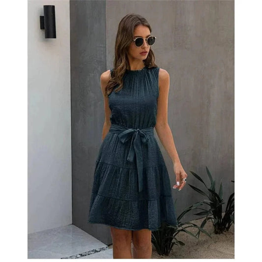 Robe bohème bleu foncé chic Ibiza Vibe