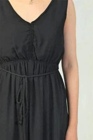 Robe bohème romantique noire Ibiza Vibe