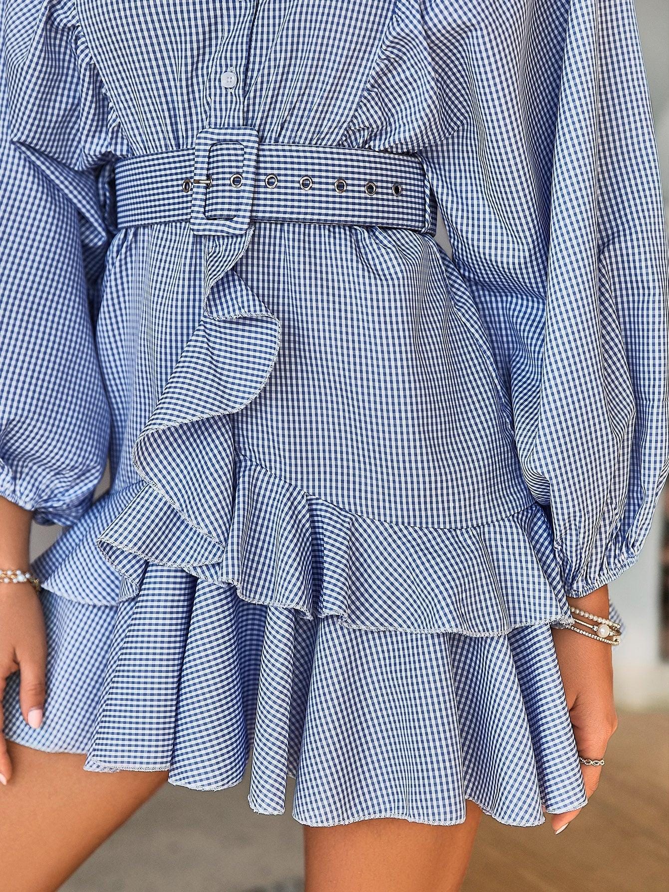 Robe courte bohème bleu clair Ibiza Vibe