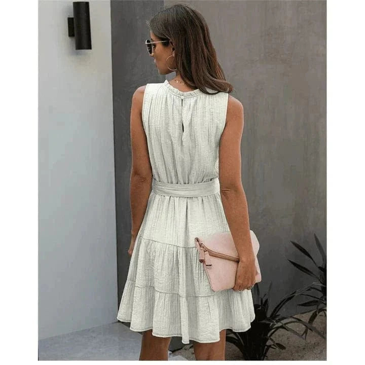 Robe courte chic bohème blanche Ibiza Vibe