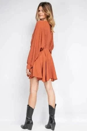 Robe courte de campagne à manches longues Ibiza Vibe