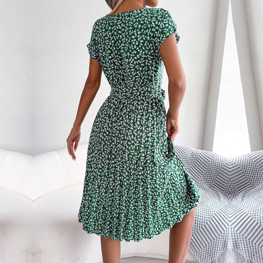 Robe d'été bohème bleu clair à pois Ibiza Vibe