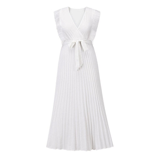 Robe de mariée bohème blanche à col en V Ibiza Vibe