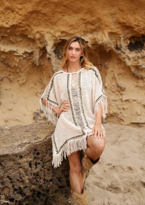 Robe de plage aérienne bohème blanche Ibiza Vibe