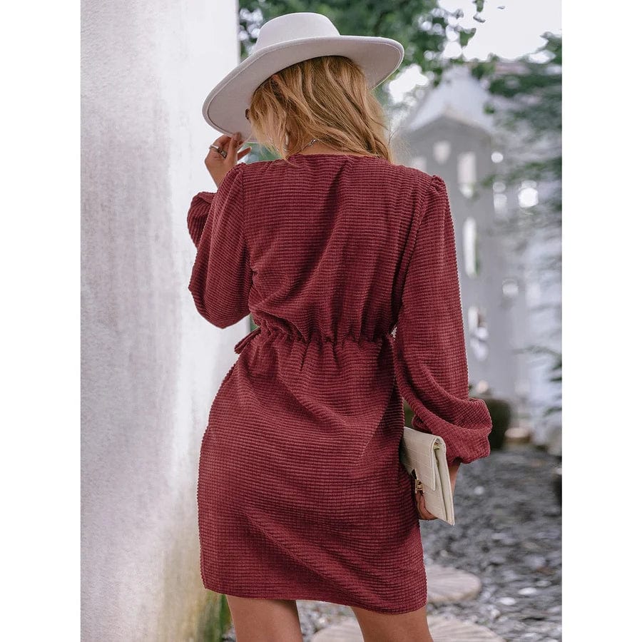 Robe de plage rouge bordeaux Ibiza Vibe