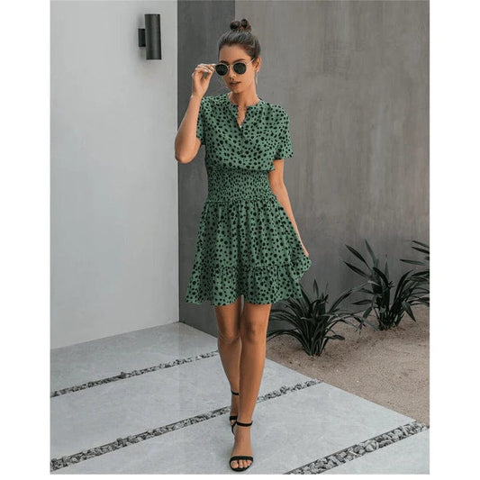 Robe décontractée verte Ibiza Vibe