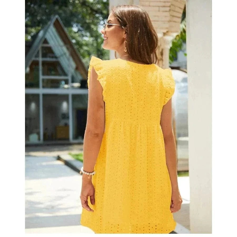 Robe hippie jaune Ibiza Vibe