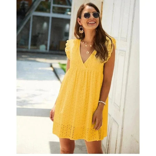 Robe hippie jaune Ibiza Vibe