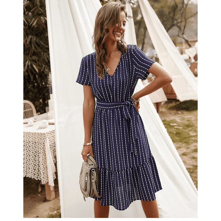 Robe longue bohème bleu foncé Ibiza Vibe