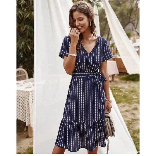 Robe longue bohème bleu foncé Ibiza Vibe
