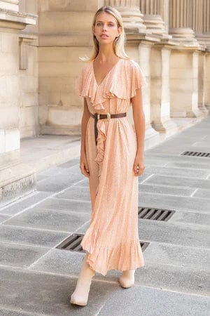 Robe longue bohème country avec ceinture Ibiza Vibe
