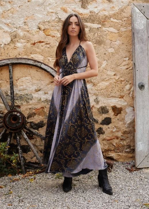 Robe longue chic Dark bohème Ibiza Vibe