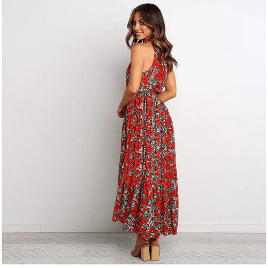 Robe longue de campagne avec imprimé Ibiza Vibe