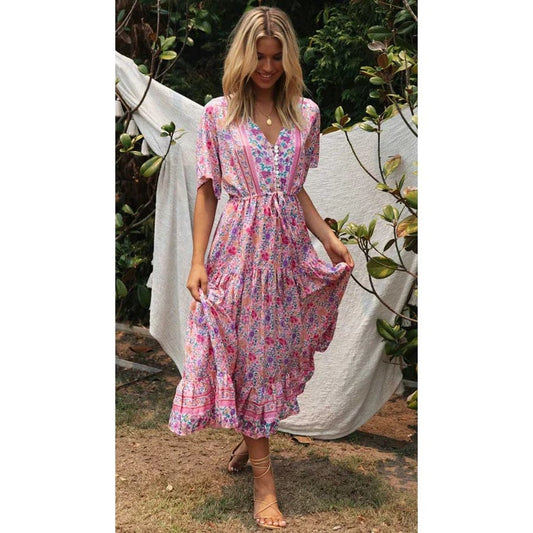 Robe longue style Country bohème Ibiza Vibe