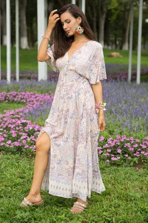 Robe Maxi bohème à Fleurs Ibiza Vibe