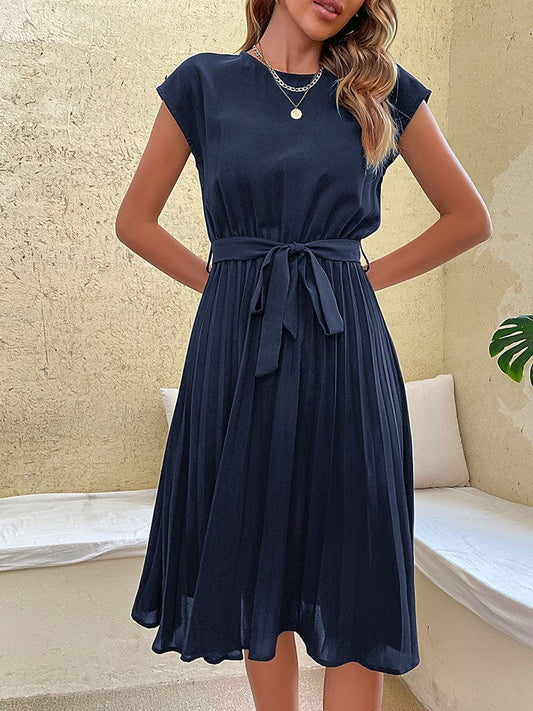 Robe midi festive bleu foncé bohème Ibiza Vibe