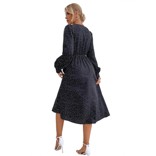 Robe noire country à manches longues Ibiza Vibe