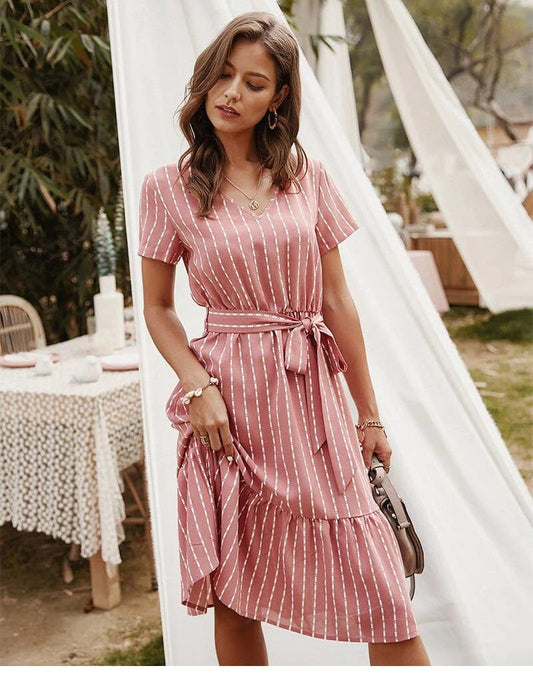 Robe style bohème rose Ibiza Vibe